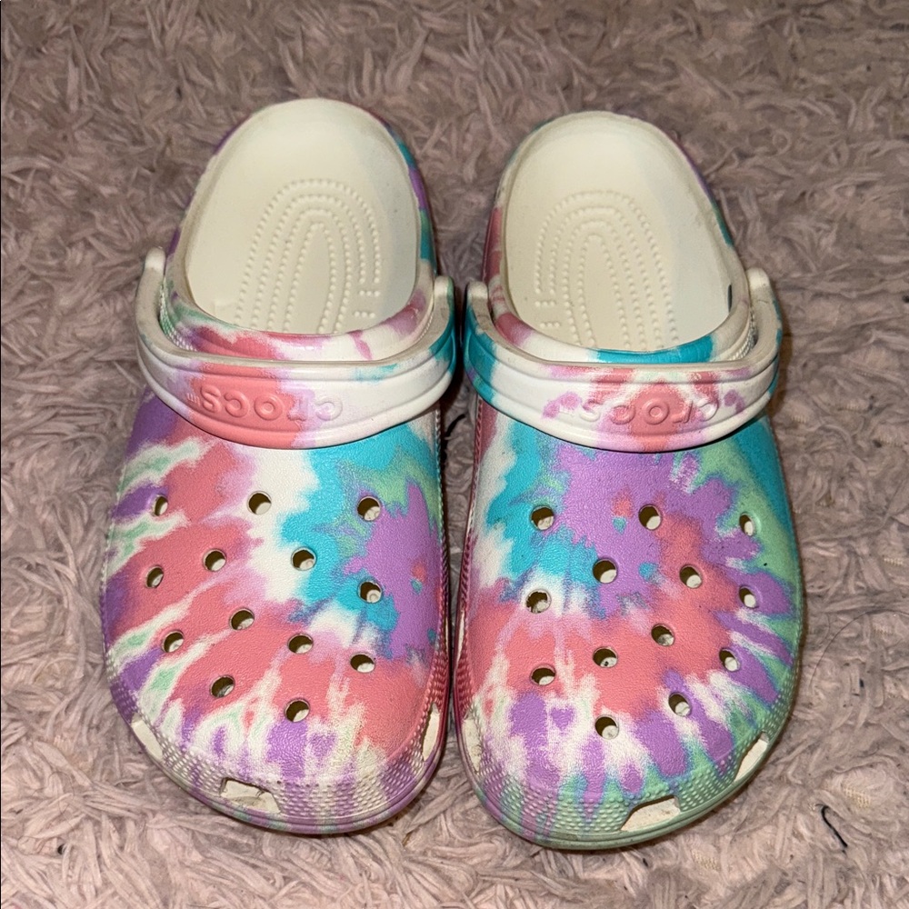 CROCS Pastel Tie-Dye Clogs